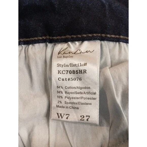 KANCAN Jeans Sz 27 Dark Wash Mid-rise Skinny Fit Excellent Condition - Picture 11 of 11
